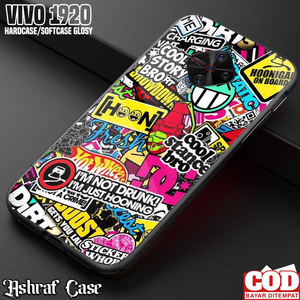 Case VIVO 1920 - Casing VIVO 1920 Terbaru ( GRAFF ) Silikon Hp Vivo 1920 - Softcase Glass Kaca - Kes