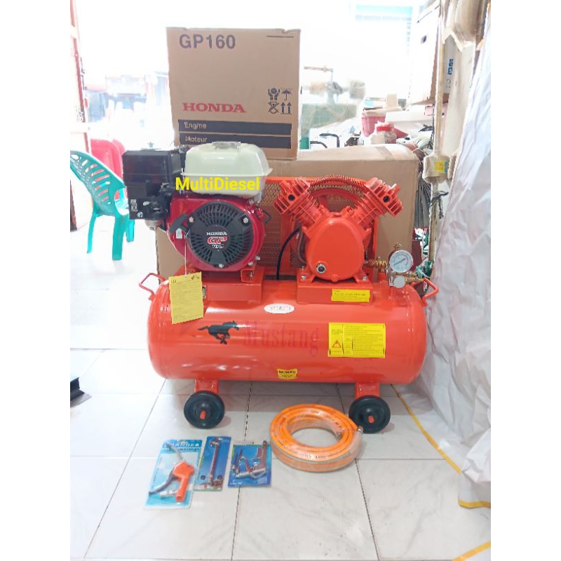Kompresor Angin MUSTANG 1/2 Hp|Mesin HONDA GP160|Komplit TambalBan