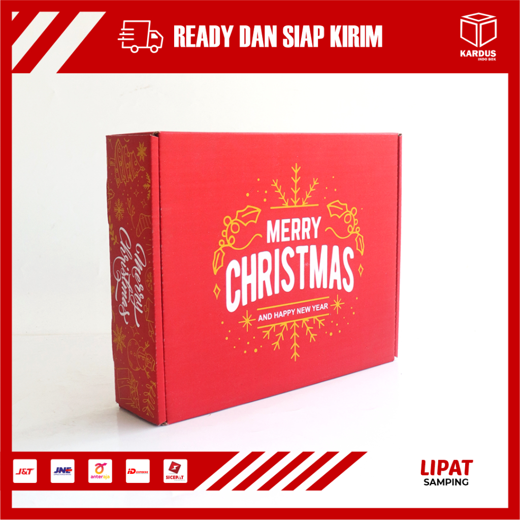 

Kotak Hadiah- Edition "Merry Christmas" Uk. 30 x 25 x 8 cm - giftbox / hampersbox / kartonbox / karton / karduspolos / merrychristmas / natal / kotakkado / boxkado / hampersnatal / kadonatal