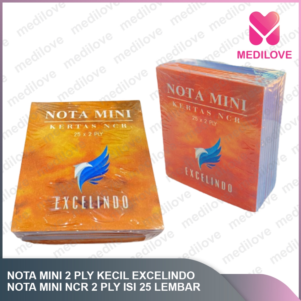 

Nota Kontan Mini 2 ply NCR UKURAN 80mm*105mm Nota Online Shop merk Excelindo / NOTA KONTAN MINI 2 PLY / NOTA KONTAN NCR 8 CM X 10,5 CM / NOTA KONTAN NCR 2 PLY 8CMX10,5CM