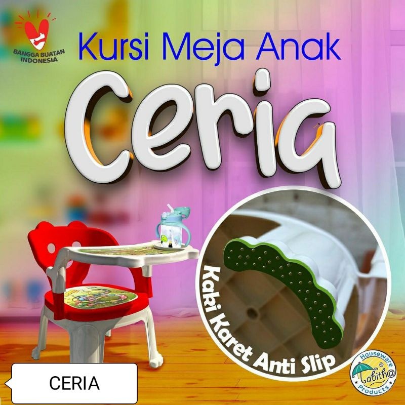 EL Meja Kursi Ceria Kursi Makan Bayi/Kursi Meja Makan Anak/Kursi Ceria Meja Kursi Tabitha