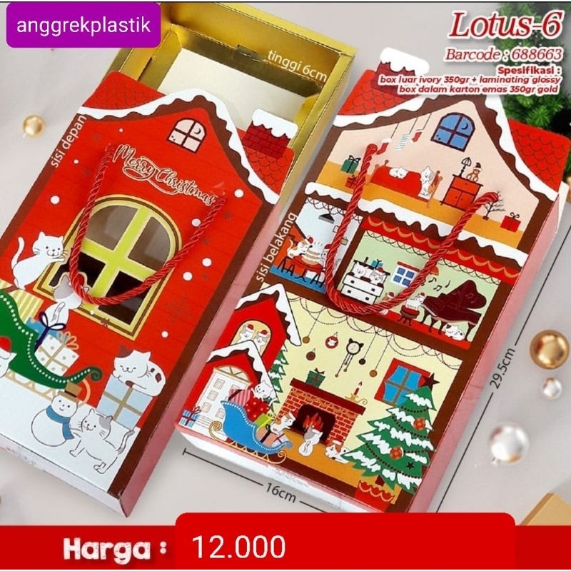 

dus box cookies kue Natal Christmas lotus