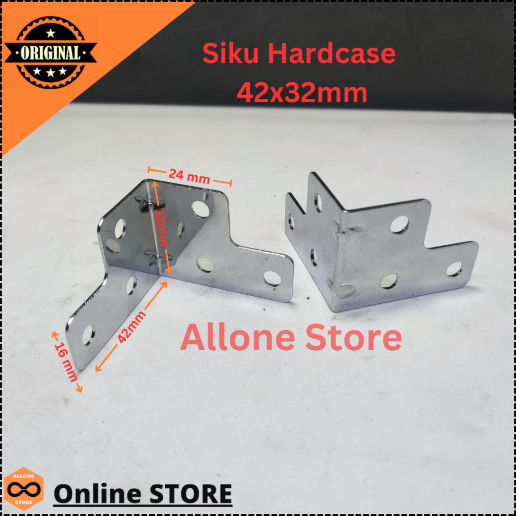 Siku besi L benteng Kecil Box Speaker Hardcase Accessories 42x32mm BA509