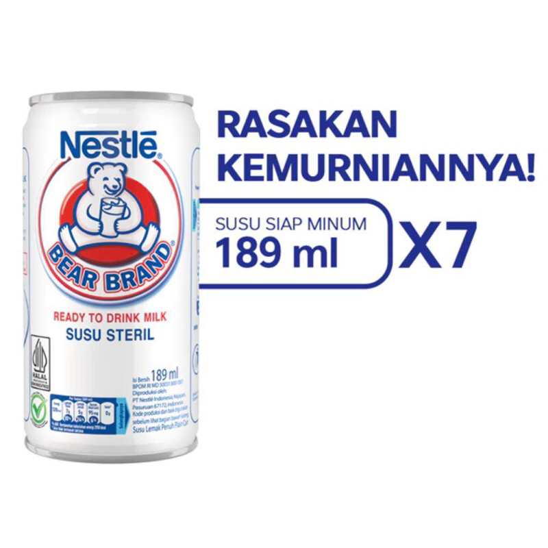 

Susu Bear Brand 189ml 7 pcs