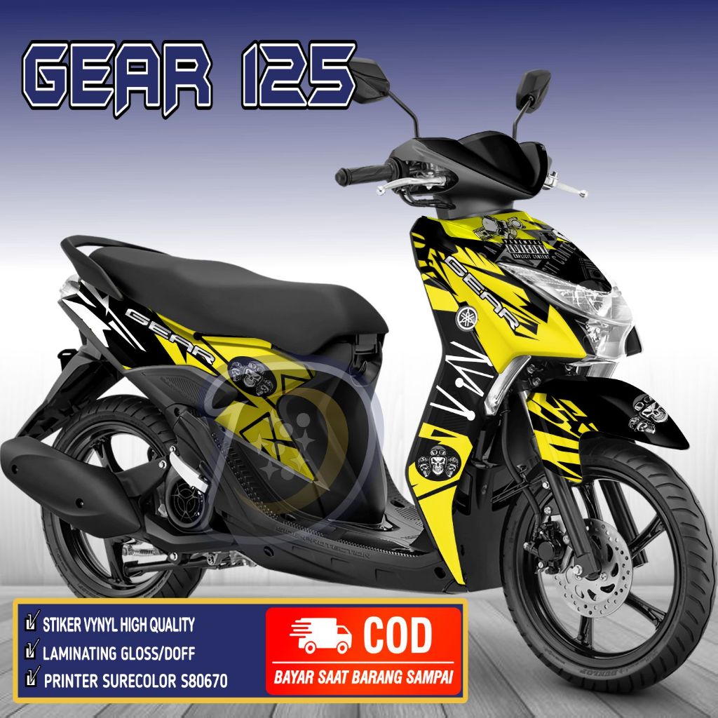 Decal Yamaha Gear Striping Yamaha Gear Stiker Motor Yamaha Gear Abstrak