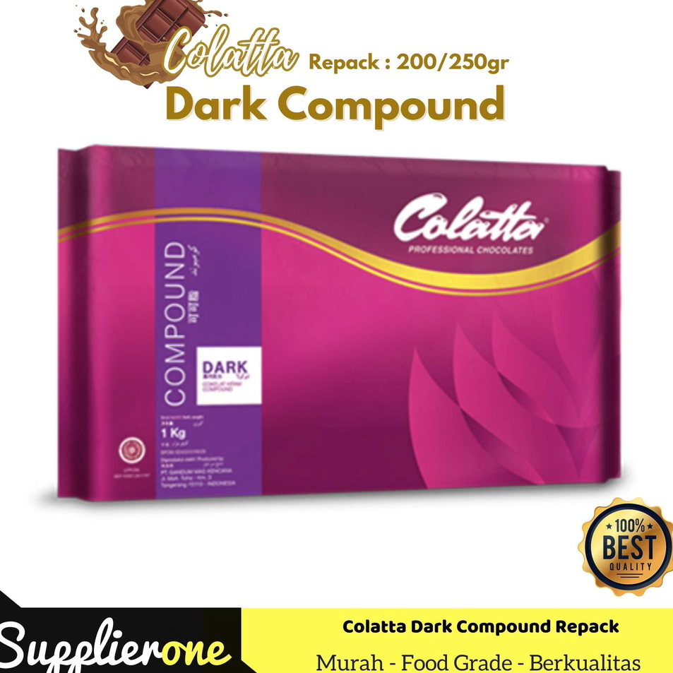 

➼➳✿✯ Colatta Dark Compound 200/250gr / Dark Coklat Colatta / Coklat Batangan Colatta / Coklat Batangan Repack Super Promo