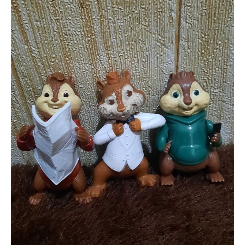 Mainan Figure Alvin and the chipmunks MCD happy meal/Mcdonald's happy meal murah ori