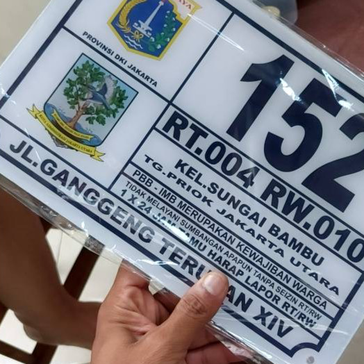 PRODUK AWAL TAHUN Custom Nomor Rumah Akrilik Nomer Rumah Acrylic - MNR14 KAYU, 20X30CM