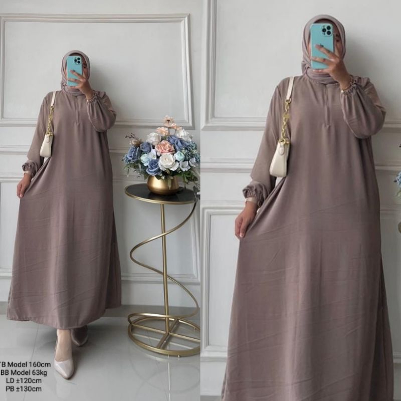 Mayra Dress | Daster Gamis Crinkle | Daster Gamis Polos | Dress Crinkle | Daster Crinkle