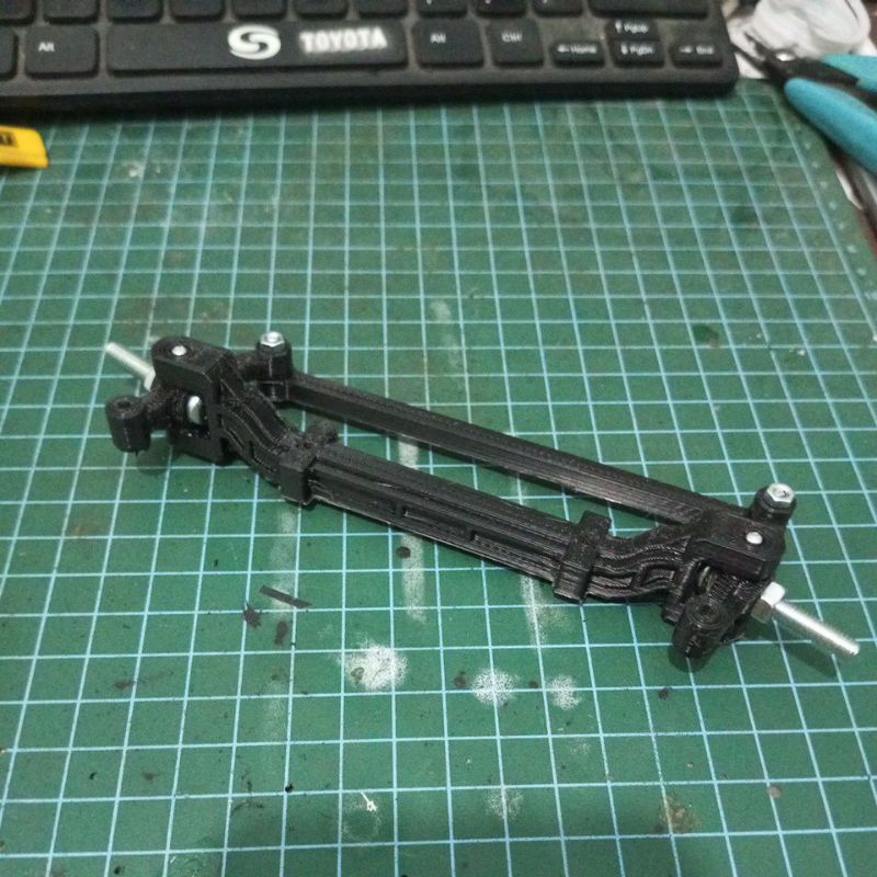skala 10 aspikul/tierod/front axle tamiya kawe 3d print miniatur rc truk