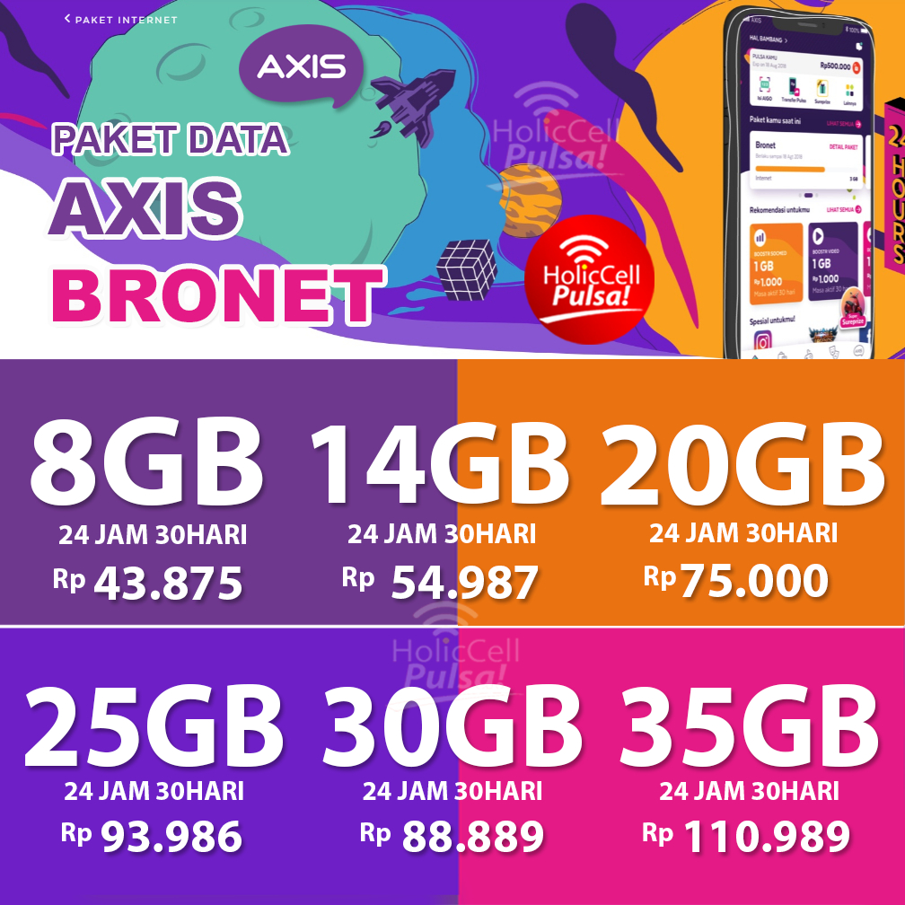 PAKET DATA AXIS BRONET KUOTA 24JAM 30 HARI 8GB 14GB 20GB 25GB 30GB 35GB I WAJIB BACA DESKRIPSI PRODU