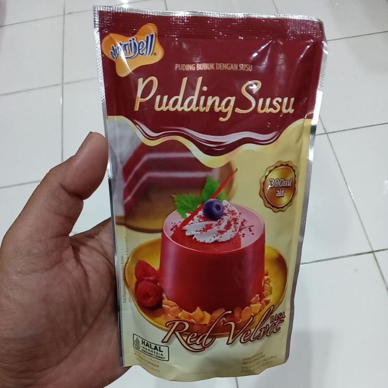 

Mahbubah - Nutrijell 110 g Puding Bubuk dengan Susu Rasa Red Velved