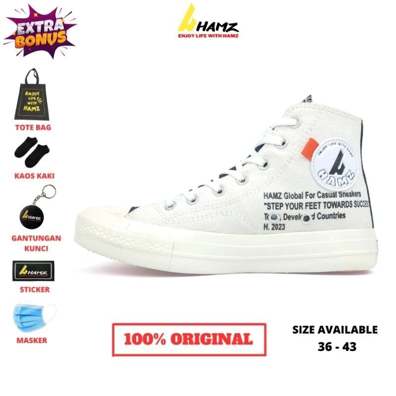 Sepatu Converse 70s High X Off White Black Cream Premium