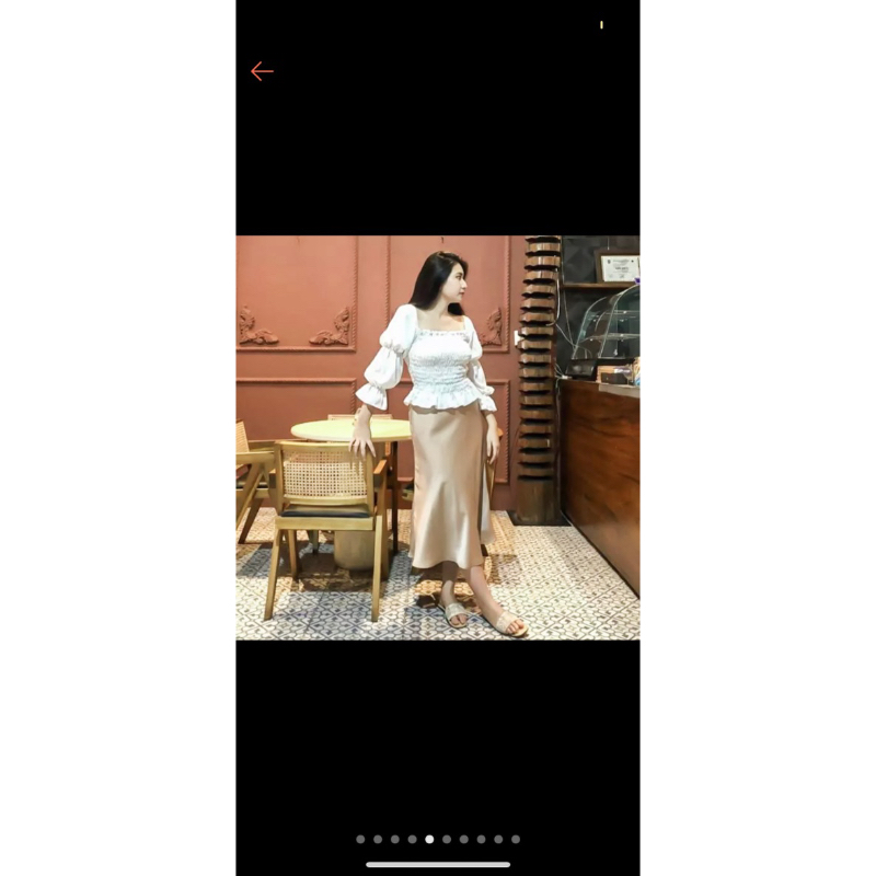 satin mermaid midi skirt