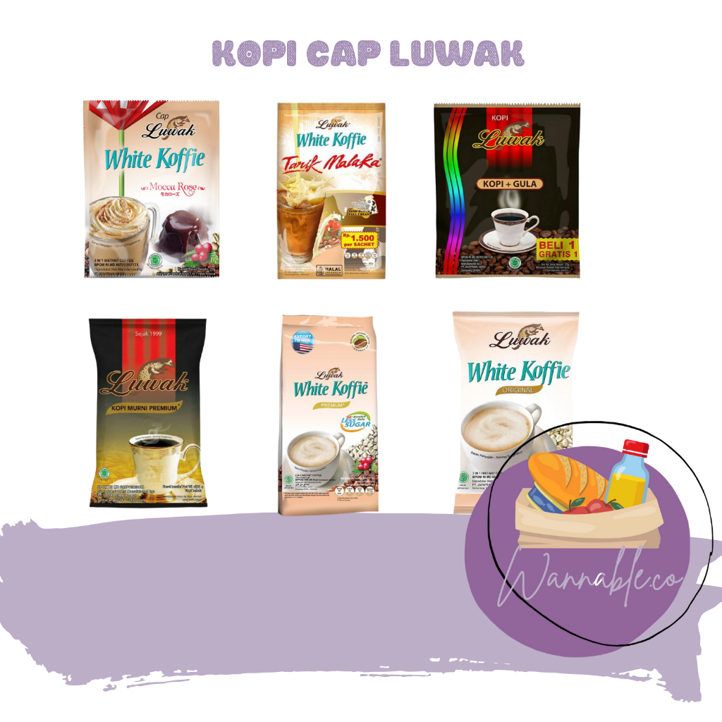 

KOPI LUWAK WHITE KOFFIE ORIGINAL LESS SUGAR MOCCA ROSE KOPI+GULA