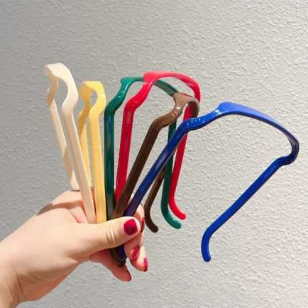 FANSTORE_PKU / COD / Bando Kacamata Kotak / Headband / Sunglasses Retro / Warna / Hair Hoop / Korea 