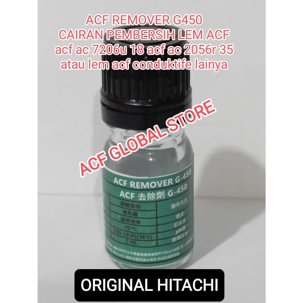 0 acf remover atau pembersih lem acf bonding cof - cairan pembersih lem -pembersih lem acf bonding -