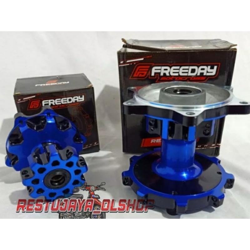 TROMOL DEPAN BELAKANG HONDA CRF150 CRF 150 HOLE 36 TWO TONE BLUE BLACK TROMOL CRF HOLE 36 DEPAN BELA