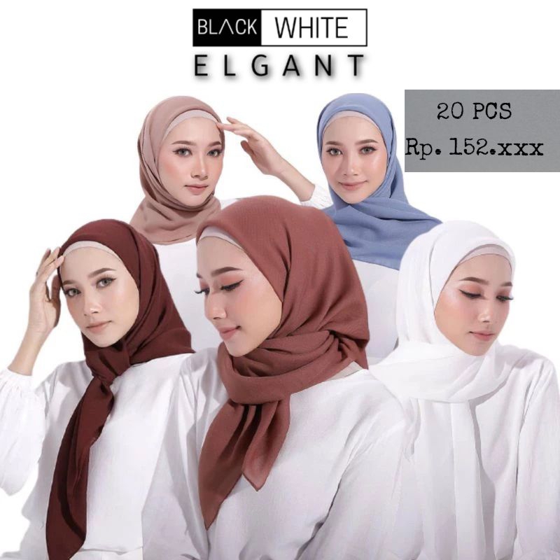 HIJAB BELLA SQUARE 20 PCS / HIJAB SEGIEMPAT KODI BUNDLE