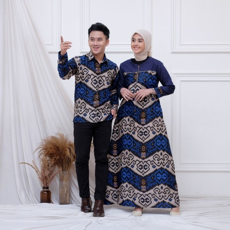 COUPEL KELUARGA BATIK GAMIS FASHIONS WANITA MUSLIMAH MOTIF SONGKET