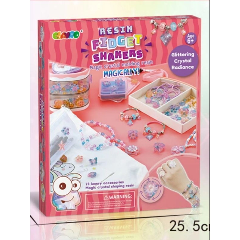 Mainan Jewellery Resin Fidget/Jewellery DIY/Fidget Shaker DIY/Mainan Anak Perempuan