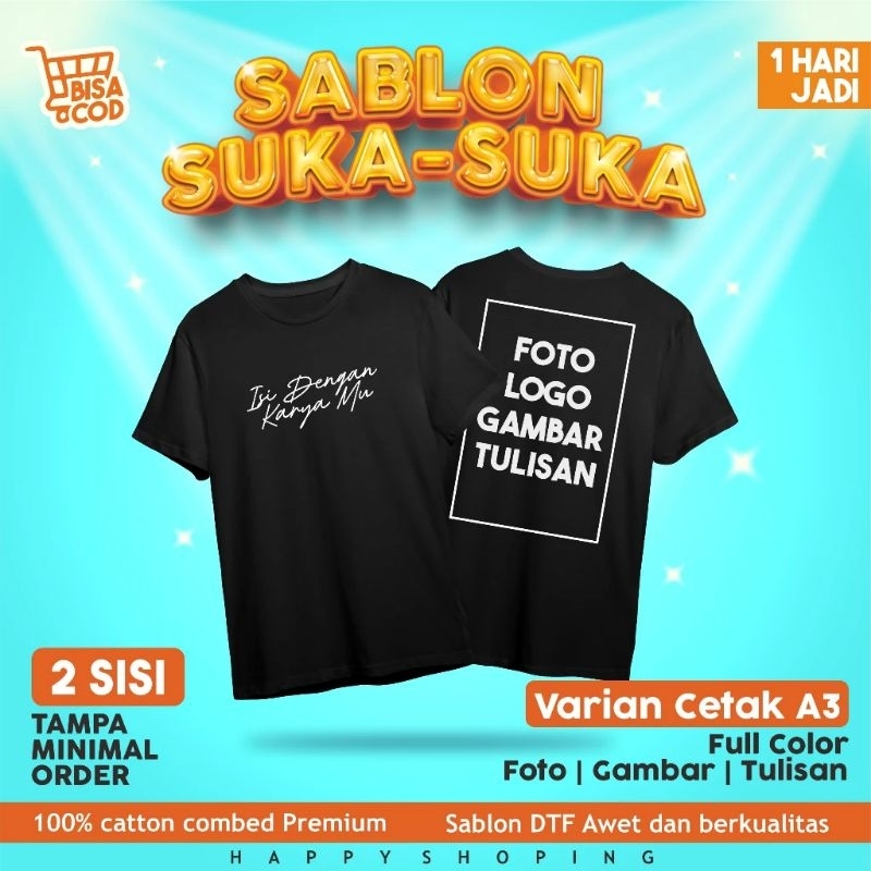 Cetak Kaos SATUAN Custom | Kaos Kelas, Komunitas, Keluarga, Couple Ayang, maupun partai besar