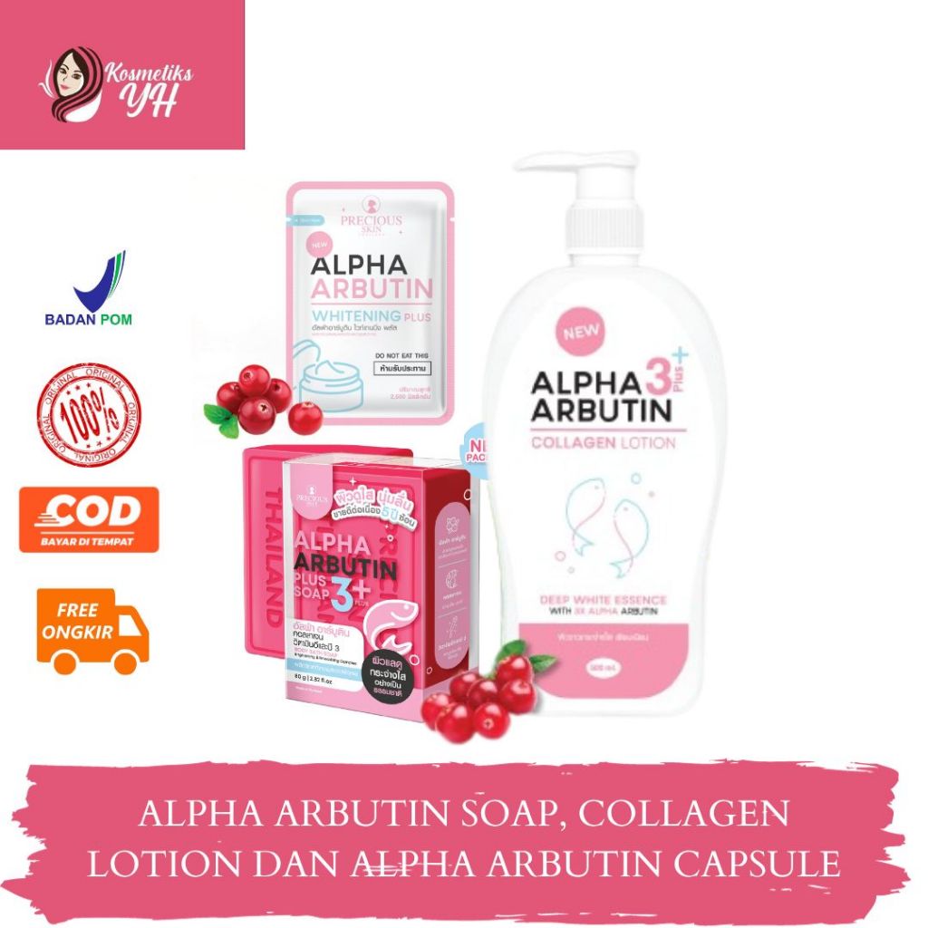 ALPHA ARBUTIN SERIES DAN ALPHA ARBUTIN KAPSUL ATAU KAPSUL ALPHA ARBUTIN DAN ALPHA ARBUTIN LOTION SER