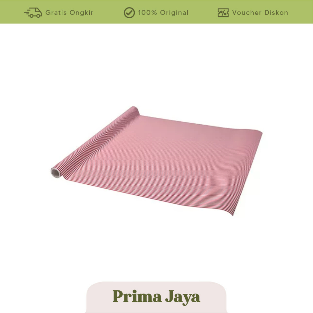 

PrimaJaya VINTERFINT Rol kertas kado, pola garis-garis merah/putih, 3x0.7 m VI6719