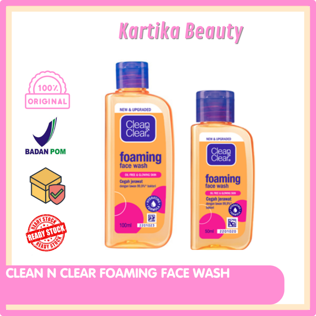CLEAN AND CLEAR FOAMING FACE WASH KECIL 50 ML / BESAR 100 ML CNC FACIAL WASH PEMBERSIH WAJAH CNC KLI