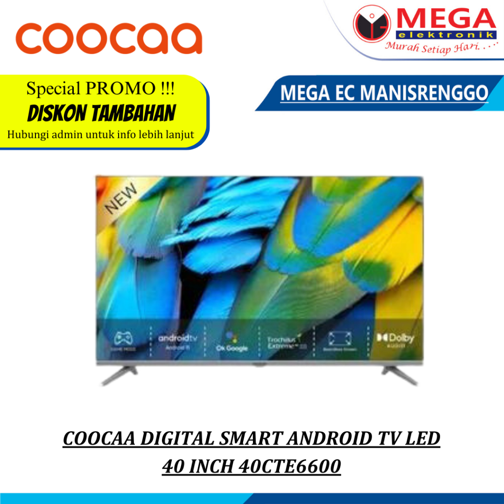 LED COOCAA 40CTE6600 DIGITAL SMART ANDROID TV LED 40 INCH
