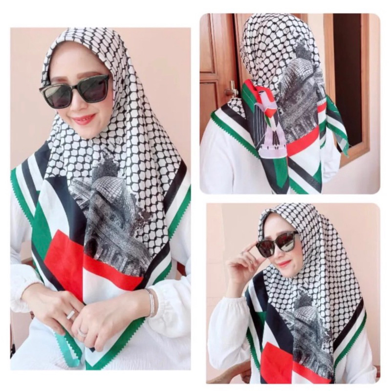 segiempat palestina.hijab palestina.kerudung palestina