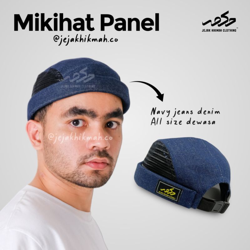 TOPI PECI MIKI HAT PREMIUM JEANS DENIM FLANEL Original Jejak Hikmah
