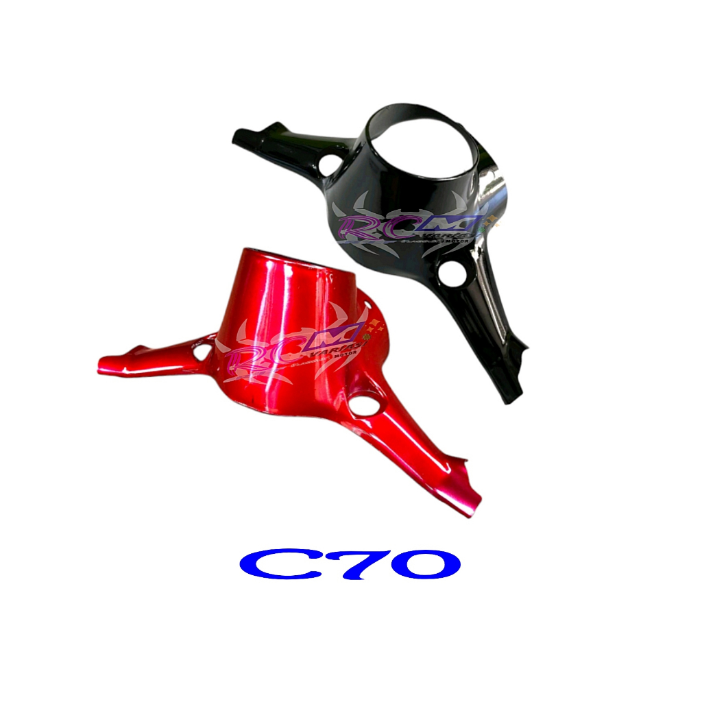 Batok kepala kap bawah stang stir Honda C70 Merah atau hitam totok lampu berkualitas