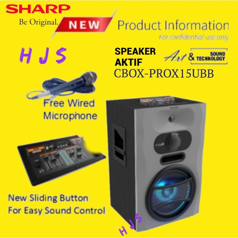 SPEAKER AKTIF SHARP CBOX-PROX15UBB / AKTIF SPEAKER 15 INCHI