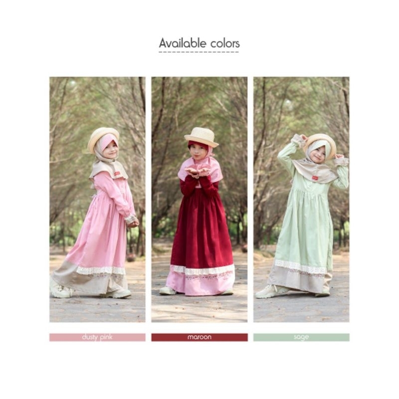 Abaya Dannis Mom and Girl A230104 dan JKPL0103 Gamis ibu anak Katun bordir Dress Panjang New Arrival