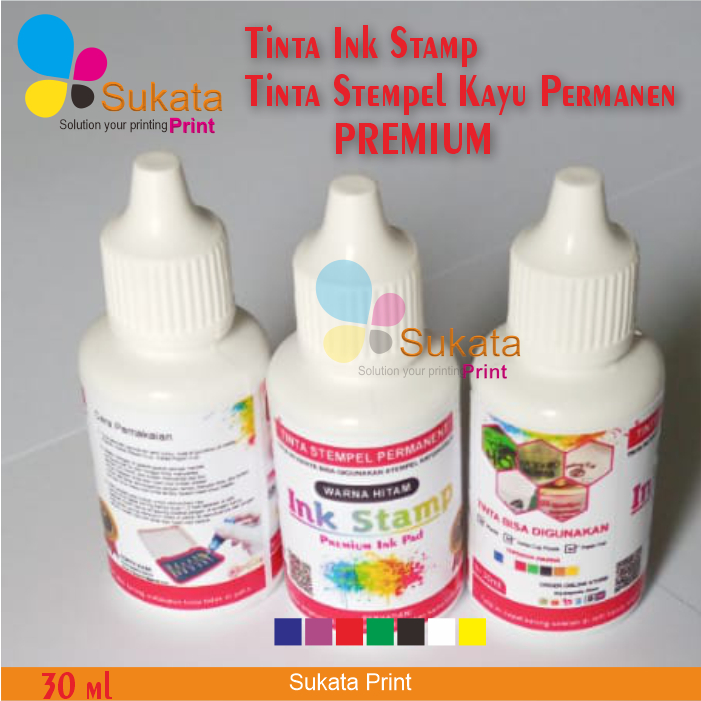

Tinta Stempel Permanen Ink Stamp isi 30ml | Tinta Stempel Permanent