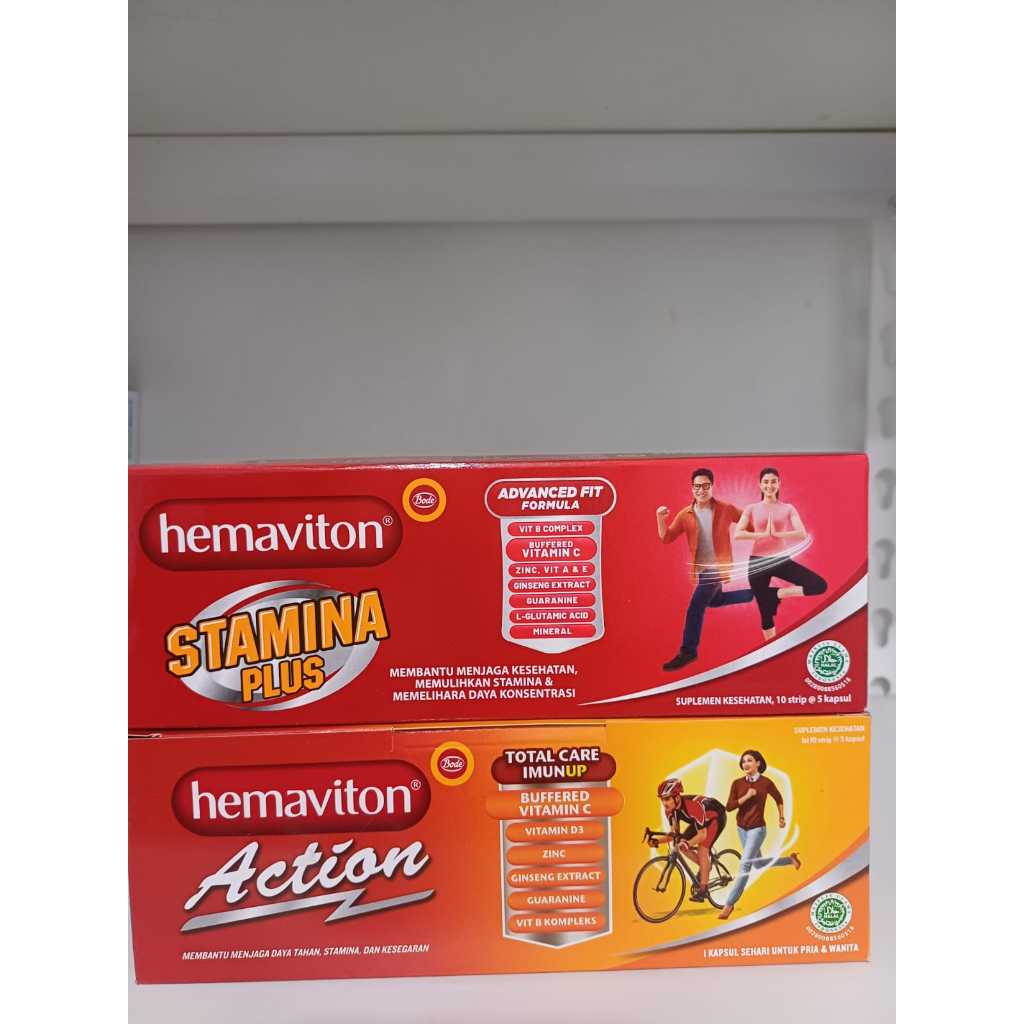 Hemaviton stamina plus / Hemaviton Action membantu menjaga daya tahan, stamina dan daya konsentrasi