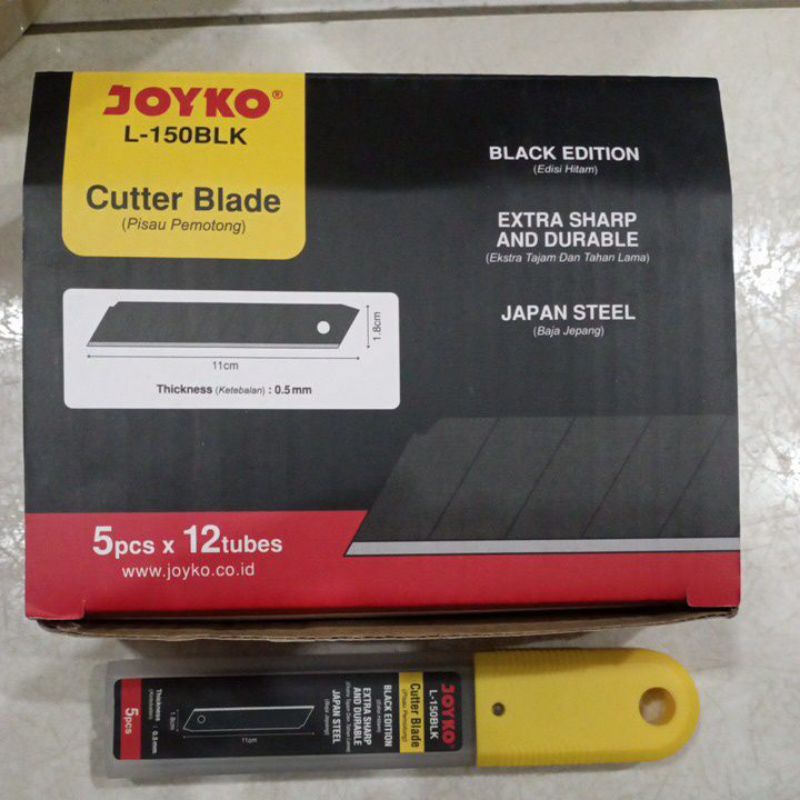 

(12pcs/box)Joyko Cutter blade hitam L-150BLK