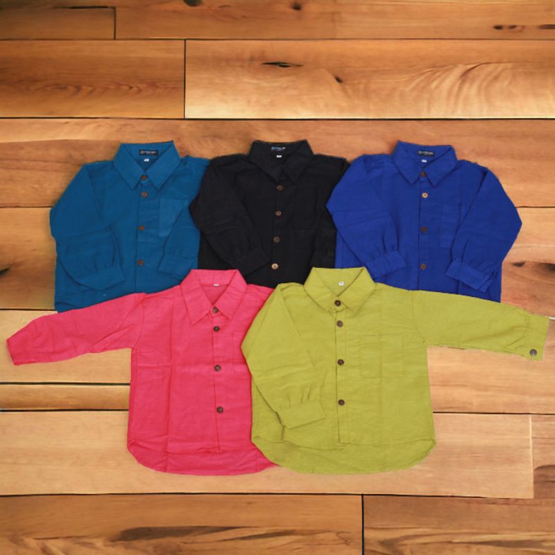 kemeja olivia anak oversize  umur 1-9 tahun laki-laki dan perempuan