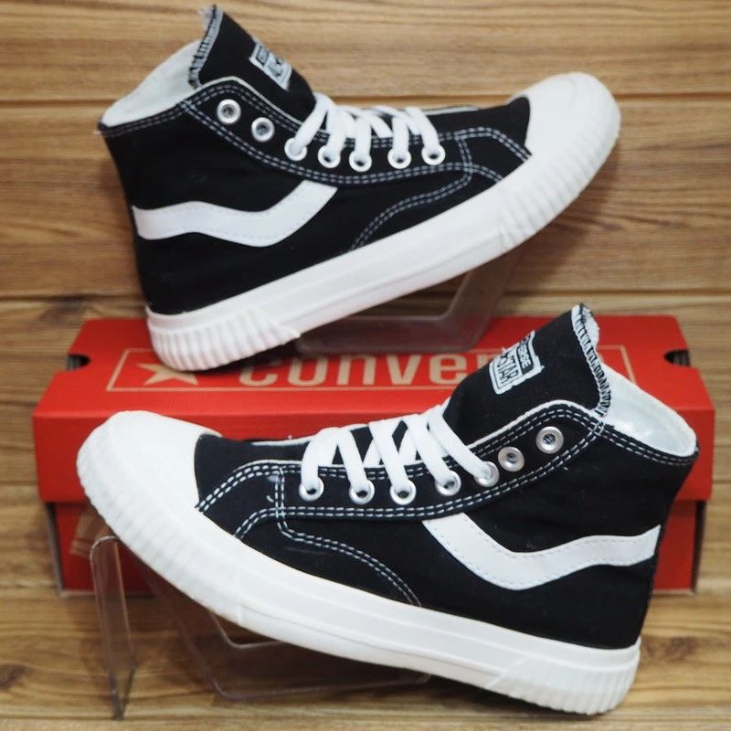 Sepatu Pria Public High Black Natural Sepatu-Sekolah Vantela