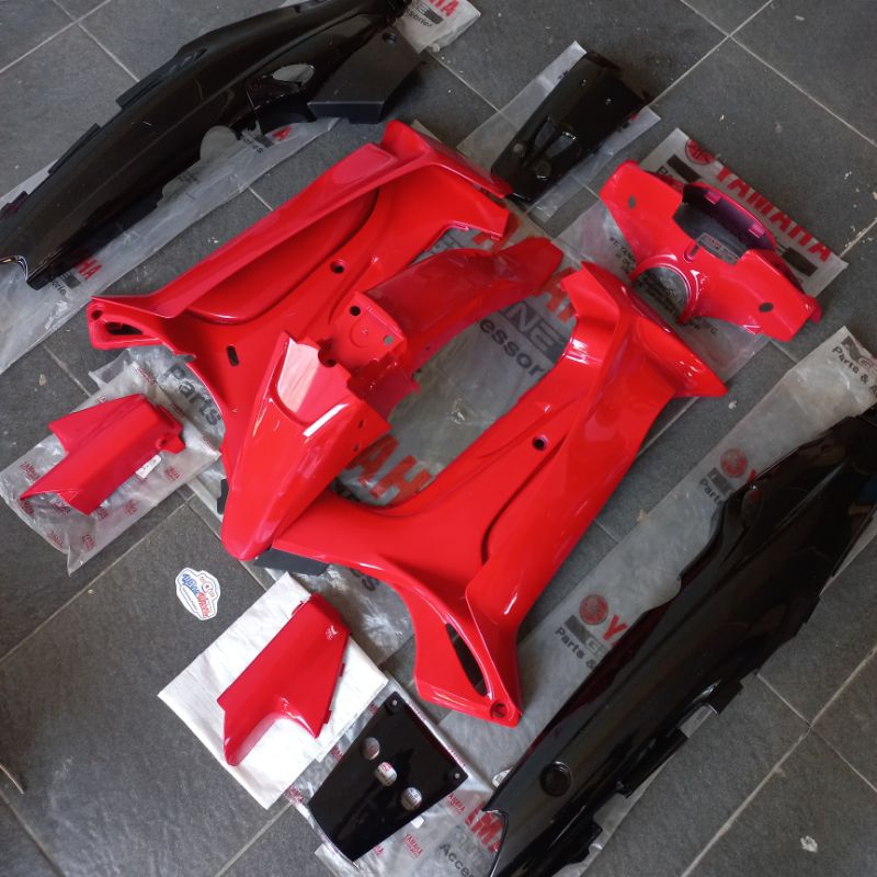 Cover body bodi Fullset F1ZR FIZR hitam merah