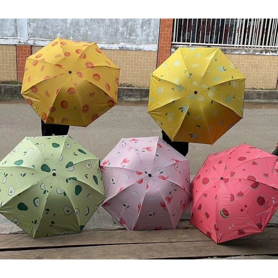 Payung Lipat Motif Buah Import