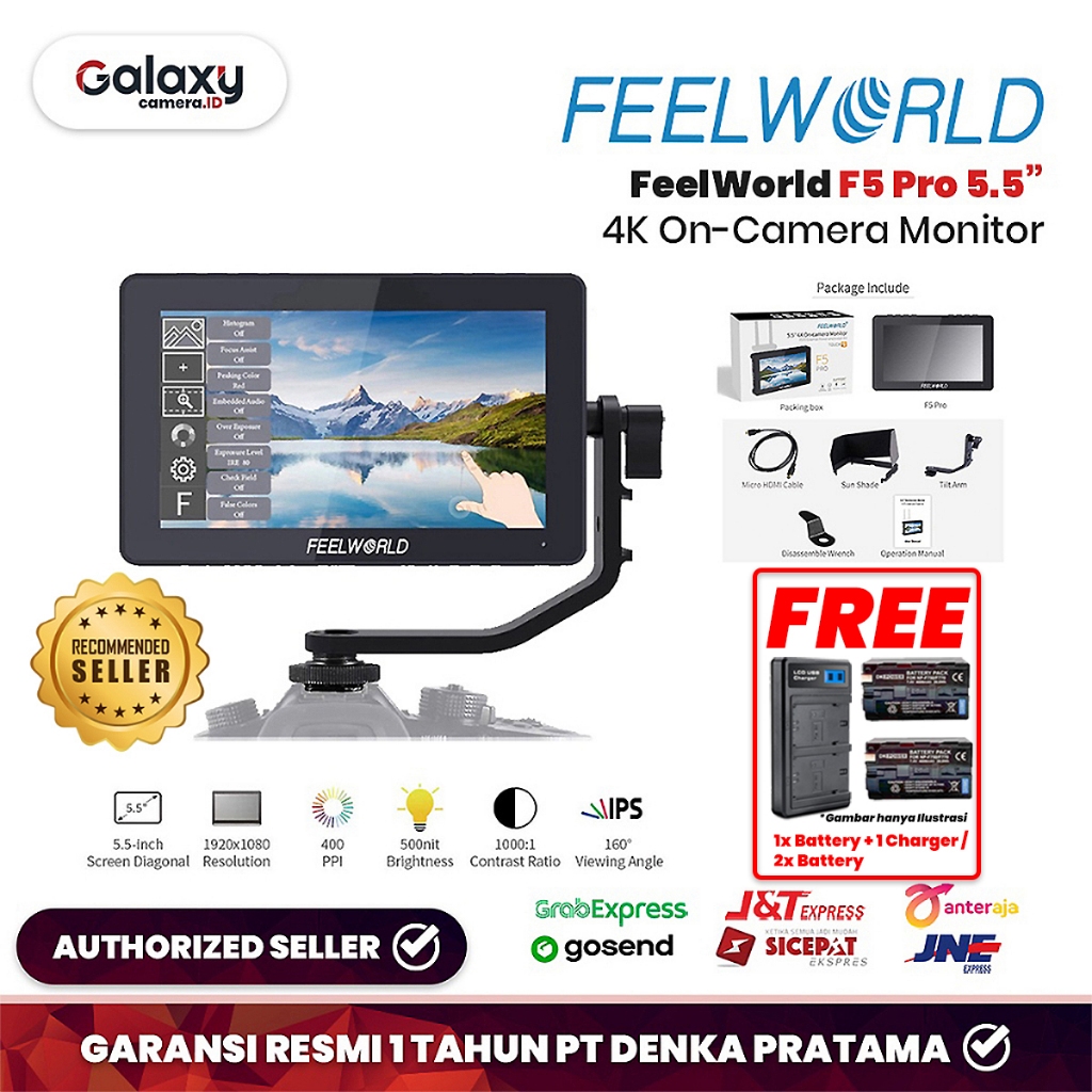 Feelworld F5 Pro 5.5" 4K On-Camera Monitor