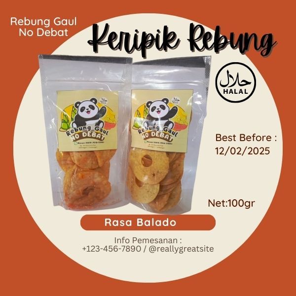 

Keripik rebung gaul no debat rasa balado