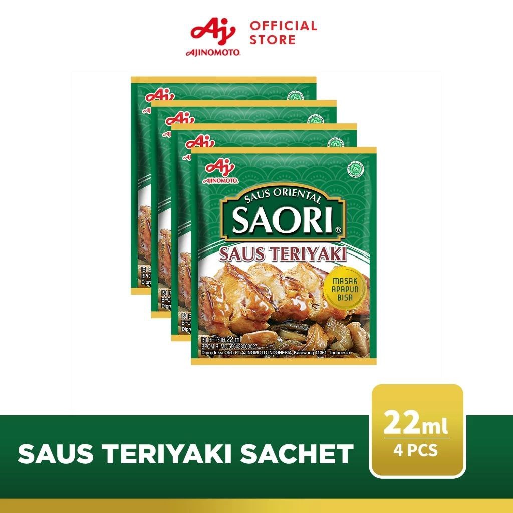 

PROMO 4 SACHET SAORI SAUS TERIYAKI SACHET 22 ML