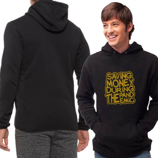 Jaket Hoodie Saving The Money During The Pandemic Hoodie Jumper Bahan Cotton Fleece