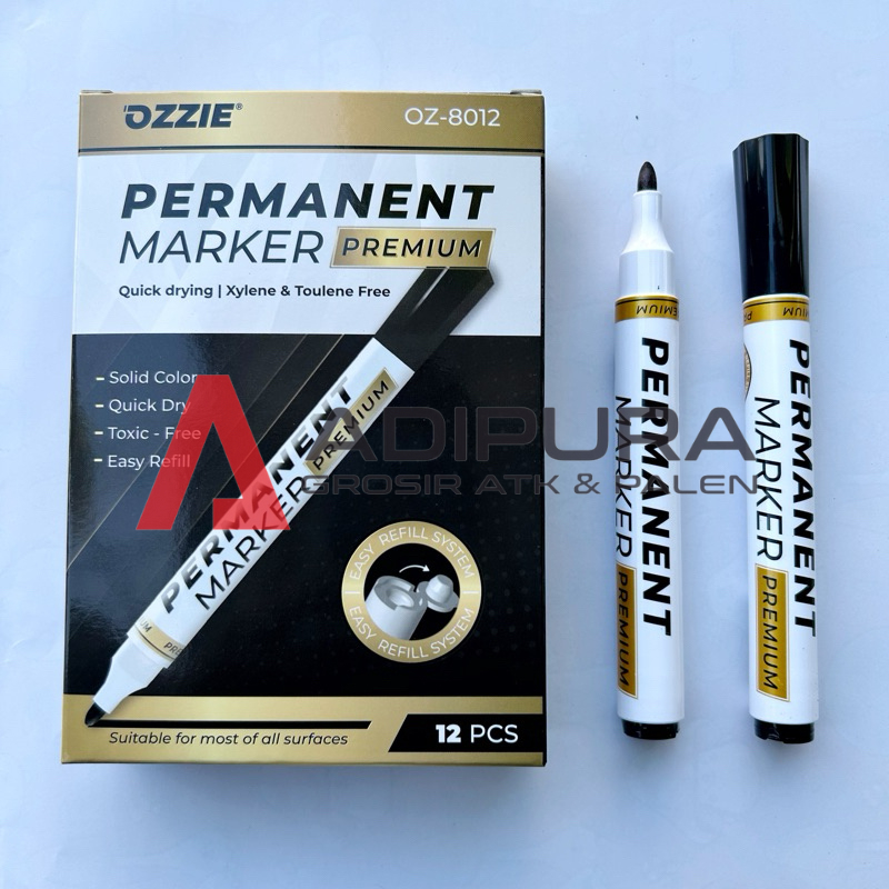 

(12 Pcs) Spidol Permanent Marker OZZIE