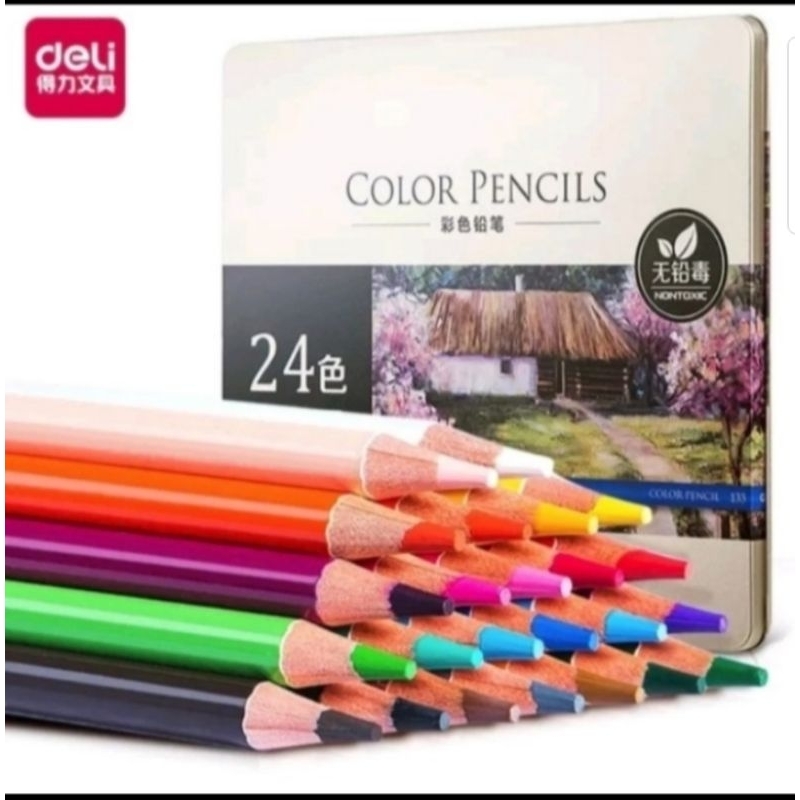 

deli high-grace oil pensil / color pencil warna minyak 24/36 6565 6566