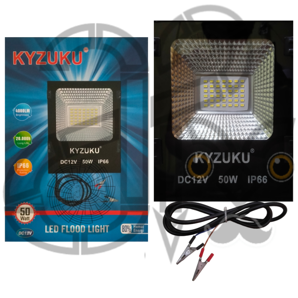 Lampu Sorot DC 12V 50W 50 Watt Cahaya Putih / LED Sorot DC 12V AKI