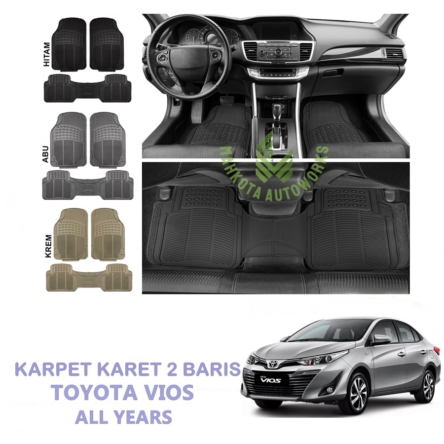 Karpet Mobil Karet Universal 3 in 1 3D Texture Toyota Vios